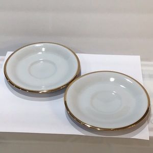 Germer Porcelanas Brazil two saucers EUC